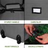 ProPik Rolling Christmas Tree Storage Bag, Fits Up to 7.5 Ft. Tall Disassembled Holiday Tree, 22" x 16" x 50", Large Heavy Duty Xmas Storage Container with 2 Wheels & Handles, 600D Oxford (Gray) view 3