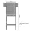 Better Home Products Ace Over The Toilet Storage Rack in White & Natural Oak view 3