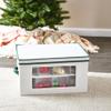 Household Essentials Ornament Storage Chest with 24 Pockets, Green view 3
