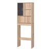 Better Home Products Ace Over The Toilet Storage Organizer in Oak & Dark Gray view 1