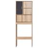 Better Home Products Ace Over The Toilet Storage Organizer in Oak & Dark Gray view 4
