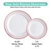 Pre Wrapped Cutlery Set- 25 sets of Fork, Knife, Spoon wrapped in a napkin - 25 Small Plates- 25 Big Plates (Silver) view 3