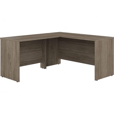 Bush Business Furniture Studio C 60W x 24D L Shaped Desk with 42W Return in Modern Hickory