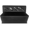 40th Anniversary - Custom Name/Personalized Date Personalized - Couples Faux Leather Leatherette Wedding Wine Box Set, Foil Cutter, Decanter Pourer, Stopper, Corkscrew view 2