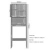Better Home Products Ace Over The Toilet Storage Organizer in Light Gray & Oak view 3