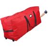 ProPik Holiday Rolling Tree Storage Bag | Fits Up to 6 ft. Tall Disassembled Christmas Tree | 22"x16"x 50" | Large Heavy Duty Xmas Storage Container with 2 Wheels & Handles | 600D Oxford (Red) view 1