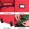 ProPik Holiday Rolling Tree Storage Bag | Fits Up to 6 ft. Tall Disassembled Christmas Tree | 22"x16"x 50" | Large Heavy Duty Xmas Storage Container with 2 Wheels & Handles | 600D Oxford (Red) view 3