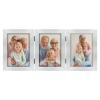 Frametory, 5x7 Triple Picture Frames 3 Photo Frames Collage - Real Glass - Engineered Wood Triple Folding Frame - Tabletop Vertical Display (Silver, 1 Pack) view 2