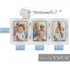 Frametory, 5x7 Triple Picture Frames 3 Photo Frames Collage - Real Glass - Engineered Wood Triple Folding Frame - Tabletop Vertical Display (Silver, 1 Pack) view 4
