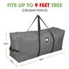 Primode Heavy Duty Christmas Tree Storage Bag, Fits Up to 9 Ft. Tall Disassembled Tree, 25" High X 20" Wide X 65" Long, Heavy Duty Storage Container, Constructed Of Durable 600D Oxford Material (Gray) view 4