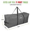 Primode Heavy Duty Christmas Tree Storage Bag | Fits Up to 7 Ft. Disassembled Holiday Tree | 50 x 15 x 20 Tree Storage Container | Xmas Storage Box | Durable 600D Oxford Material (Gray) view 4