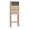 Better Home Products Ace Over The Toilet Storage Rack in Natural Oak & Dark Gray view 1