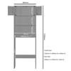 Better Home Products Ace Over The Toilet Storage Rack in Natural Oak & Dark Gray view 3