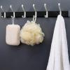4/6 Hooks Space Aluminum Kitchen Punch-free Wall Hooks Bathroom Row Hook (Color : Black 4 hooks) view 4
