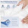 California King Mattress Protector Waterproof Washable Mattress Padded Cover Fitted Bed Protection Noiseless Plastic Bed Pad Deep Pocket Up to 18 Soft and BreathableWhite view 2