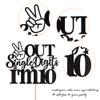 1 Pack Out Single Digits I'm 10 Cake Topper Glitter Double Digits 10 Cupcake Pick Cheers to 10 Years Old Ten Fabulous Cake Decorations for 10th Birthday Theme Party Supplies Black view 3