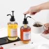 Glass Syrup Pump Bottle Dispenser for Coffee Bar Accessories with 84 Labels (Set of 2), 16.9 oz, Matte Black view 3