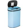 13 Gallon 50 Liter Garbage Can Kitchen Trash Can with Lid Automatic Sensor Touch Free Stainless Steel Waste Bin for Bathroom Bedroom Home Office (Blue) view 1