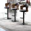 BNNP Tall Bar Stools Upholstered Fabric Bar Stool 24" Seat Adjustable Lift Height Swivel Bar Stool for Kitchen Living Room and Home Bar Kitchen Counter Bar Stool (Color : D) view 2