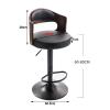 BNNP Tall Bar Stools Upholstered Fabric Bar Stool 24" Seat Adjustable Lift Height Swivel Bar Stool for Kitchen Living Room and Home Bar Kitchen Counter Bar Stool (Color : D) view 3