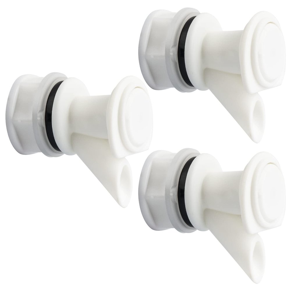 Push-Button Spigot Cooler Spigot Replacement, Compatible with Igloo 2-10 Gallon Water Coolers, Durable Beverage Jugs Spigot (3 Pack)