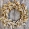 40 Pieces Gold Glittered Artificial Leaf Spray Picks 12" Tall for Christmas Winter Wedding Wreath Tree Swag Floral Arrangment Vase Bouquets Table Centerpieces Decoration view 4