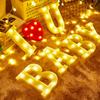 ZUOKEMY I Love YUO Sign Light, 3 LED I Love You Heart-Shaped Combination Luminous Letters, Valentine's Day Gift, Wedding Sign, Engagement Sign (IOU) view 3