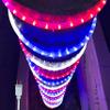 Russell Decor Patriotic Rope Lights Design for Independence Day 4th of July Memorial Day Veterans Day Install Clips Included Red White Blue (100 Feet) view 1
