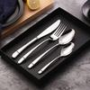16 Piece Silverware Set for 4 Durable 18/10 Stainless Steel Flatware Sets Wedding Kitchen Restaurant Cutlery Utensil Include Knife Spoon Fork Dessert Spoon Mirror Polished Dishwasher Safe view 1