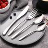 16 Piece Silverware Set for 4 Durable 18/10 Stainless Steel Flatware Sets Wedding Kitchen Restaurant Cutlery Utensil Include Knife Spoon Fork Dessert Spoon Mirror Polished Dishwasher Safe view 4