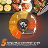 BOEASTER 2 in 1 Electric Smokeless Hot Pot with Grill, 2200W Removable Hotpot Pot, Korean BBQ and Shabu Indoor Combo,Non-Stick Skillet Pan, Dual Adjustable Temperature, 1-6 People view 2