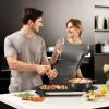 BOEASTER 2 in 1 Electric Smokeless Hot Pot with Grill, 2200W Removable Hotpot Pot, Korean BBQ and Shabu Indoor Combo,Non-Stick Skillet Pan, Dual Adjustable Temperature, 1-6 People view 3