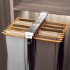 JIAOCKJIAO Hanging Pull Out Trousers Rack 2 Styles,Pull Out Pants Rack Closet Valet Rod 10/22 Arms,Extendable Closet Clothes Hanger Dual Mute Guide Rails,Wardrobe Side/top Mount view 1