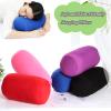 2Pcs Microbead Neck Roll Pillow, Squishy Neck or Back Support Tube Bean Pillow Cervical Cylindrical Cushion Sleeping Pillow for Home Bed Sofa Travel Rest, 11.8 x 6.3 Inch, Royal Blue and Black view 2