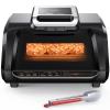 Zstar Indoor Grill Air Fryer Combo with See-Through Window, 7-in-1 Smokeless Electric Air Grill up to 450F, 1750W Contact Grill with Non-Stick Removable Plates, Even Heat, Silicon Tongs as Gift, 4Qt view 1