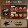 Zstar Indoor Grill Air Fryer Combo with See-Through Window, 7-in-1 Smokeless Electric Air Grill up to 450F, 1750W Contact Grill with Non-Stick Removable Plates, Even Heat, Silicon Tongs as Gift, 4Qt view 3