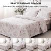 3 Pieces Quilt Set Full Queen Size, White Floral Bedspread Coverlet Set, Quilts for Full Size Bed Spreads (96" x 98"), Soft Microfiber Lightweight Bed Cover for All Season view 4
