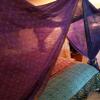 Bed Canopy Curtains Boho Curtains Bohemian Blue Decor India Silk Sari Saree Made to Order Queen Purple Over Bed Tent (King(78"x78"x78")) view 3