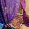 Bed Canopy Curtains Boho Curtains Bohemian Blue Decor India Silk Sari Saree Made to Order Queen Purple Over Bed Tent (King(78"x78"x78")) view 4