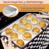 E-far 10-Piece Baking Pans set, Stainless Steel Bakeware Set for Oven, Include Cake Pan/Baking Cookie Sheet/Pizza/Muffin/Loaf Pan, Non-Toxic & Heavy Duty, Dishwasher Safe view 4