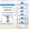 Dlewmsyic NSF 6-Tier Commercial Shelving - 23" L x 13" W x 59" H Heavy Duty Metal Shelves, 900lb Adjustable Wire Shelves for Garage/Pantry/Kitchen (Chrome) view 2