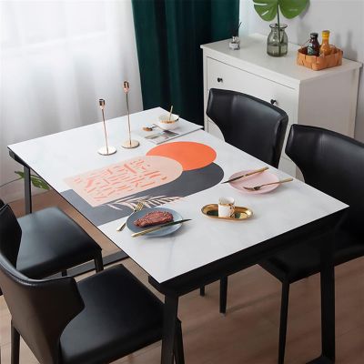 XQKXHZ PU Leather Tablecloth, PVC Oilcloth Tablecloth Wipeable Spill Proof Waterproof Table Cloths Rectangle for Kitchen Dining Room Party Holiday Christmas Table Decor,5,35"x35"