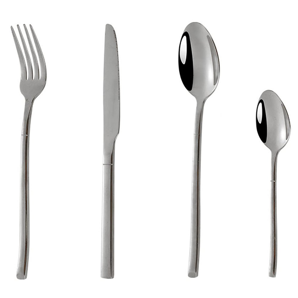 16 Piece Silverware Set for 4 Durable 18/10 Stainless Steel Flatware Sets Home Kitchen Hotel Restaurant Cutlery Utensil Include Fork Spoon Knife Teaspoon Mirror Polished Dishwasher Safe