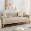 XSlive Farmhouse Cotton Embroidered Sofa Slipcover 1-Piece Solid Color Quilted Sectional Couch Cover Non Slip Soft Sofa Cover Washable Furniture Protector for Dogs, Children, Pets(Khaki,43"x70") view 2