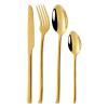 16 Piece Gold Silverware Set for 4 Durable 18/10 Stainless Steel Flatware Sets Home Kitchen Hotel Restaurant Cutlery Utensil Include Fork Spoon Knife Teaspoon Mirror Polished Dishwasher Safe view 1