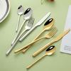 16 Piece Gold Silverware Set for 4 Durable 18/10 Stainless Steel Flatware Sets Home Kitchen Hotel Restaurant Cutlery Utensil Include Fork Spoon Knife Teaspoon Mirror Polished Dishwasher Safe view 4
