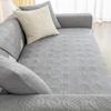 XSlive Farmhouse Cotton Embroidered Sofa Slipcover 1-Piece Solid Color Quilted Sectional Couch Cover Non Slip Soft Sofa Cover Washable Furniture Protector for Dogs, Children, Pets(Gray,43"x70") view 4