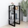 FAMIROSA 2-Tier Book Cabinet Concrete Gray 15.7"x11.8"x27.6" Chipboard Grey 12.5 lbs view 4