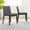 ASHCROFT Valentine Mid-Century Modern Fabric Dining Chair in Light Grey (Pair) view 4