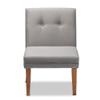 Baxton Studio Stewart Gray Velvet Upholstered and Brown Wood Dining Chair view 4